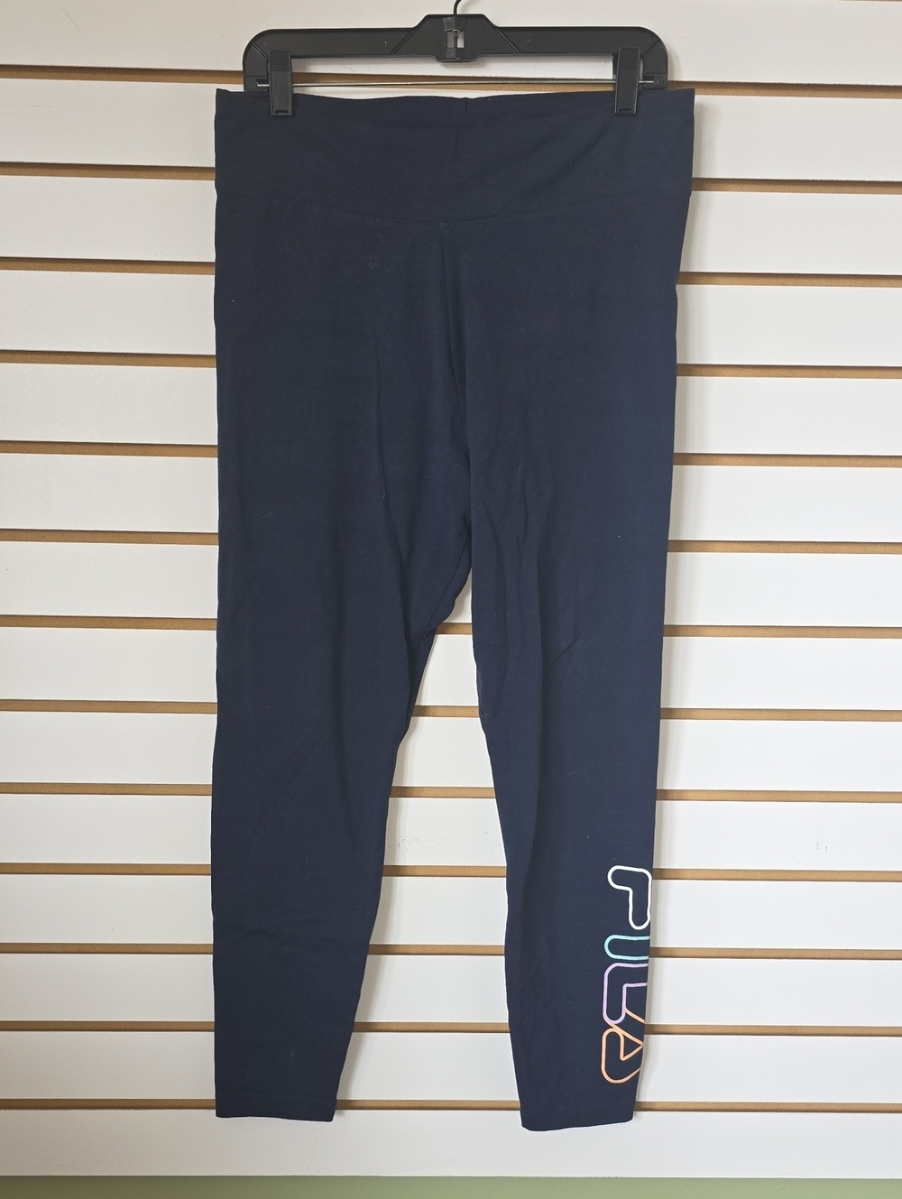 Fila Navy Ankle Leggings with Multicolor Logo XL